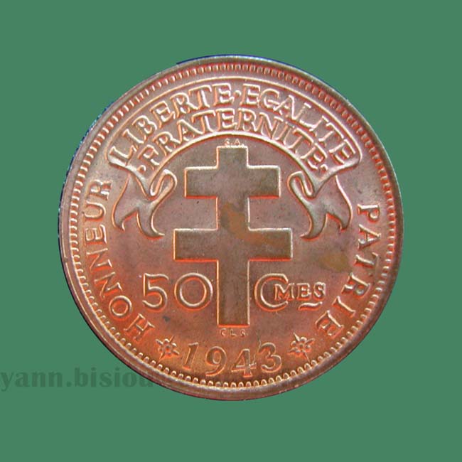 Afrique Equatoriale Française - 50 centimes 1943 - French Equatorial Africa
