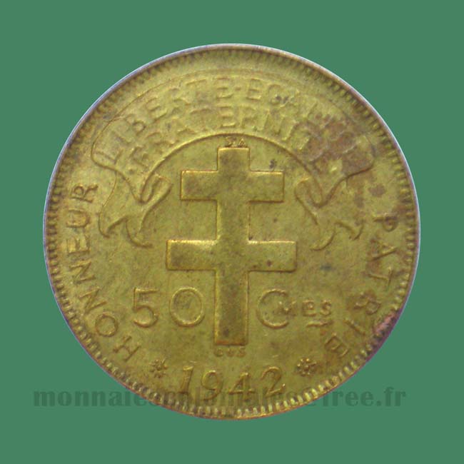 Afrique Equatoriale Française - 50 centimes 1942 - French Equatorial Africa
