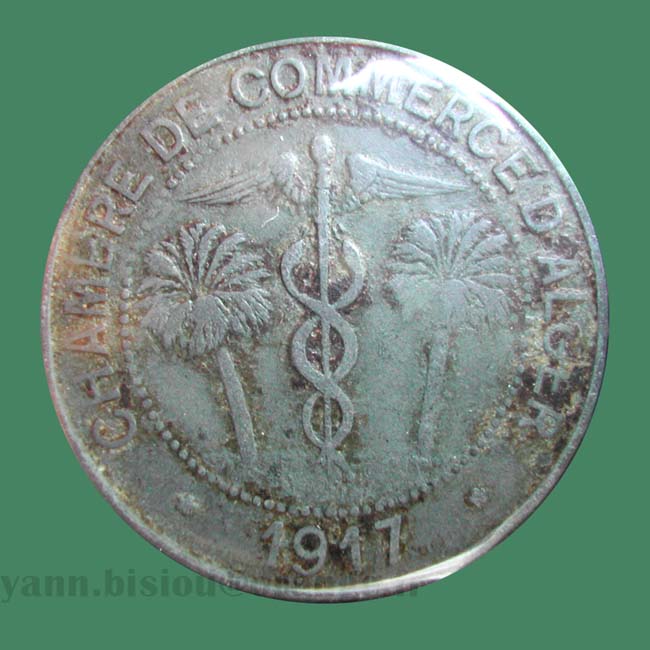 Algérie 10 centimes chambre de commerce Alger 1917 - Algeria