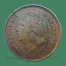 Colonies générales 5 cents 1824 essai - French colonial coin Louis XVIII
