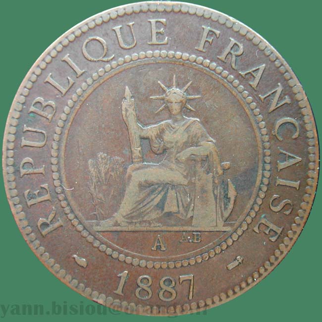 Indochine 1 cent 1887 / Indo China
