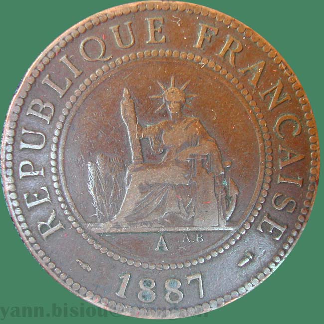 Indochine 1 cent 1887 / Indo China