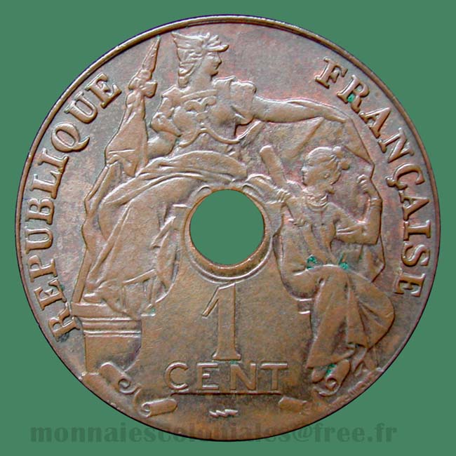 Indochine 1 cent 1923 Poissy / Indo China