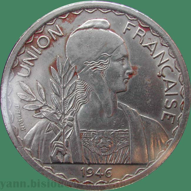 Indochine - 1 piastre 1946 droit
