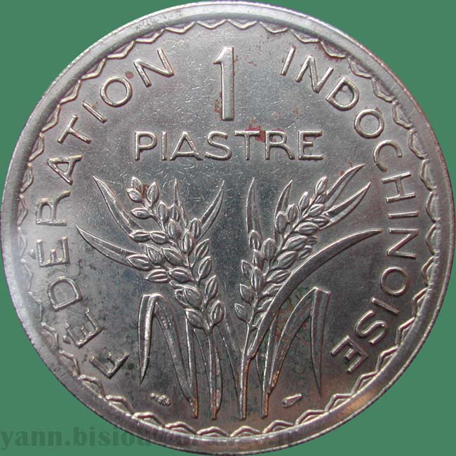 Indochine - 1 piastre 1946 revers