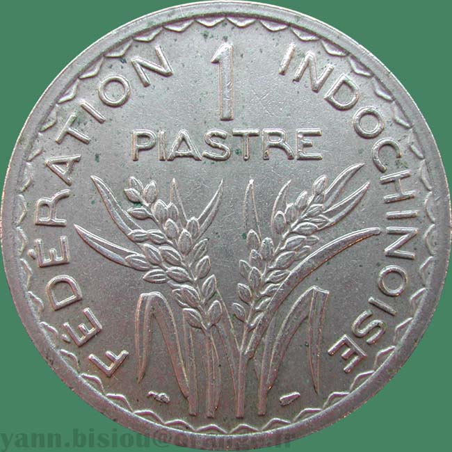 Indochine - 1 piastre 1947 revers