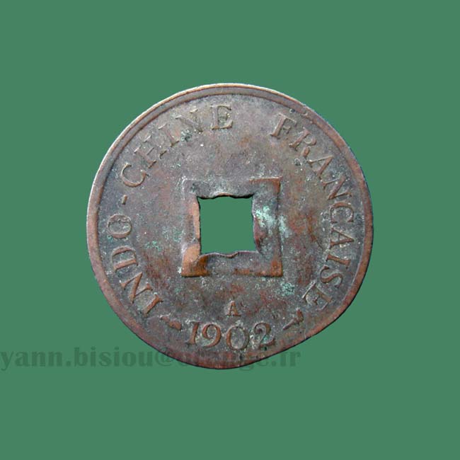 Indochine - 1 sapeque 1902 - Indo China