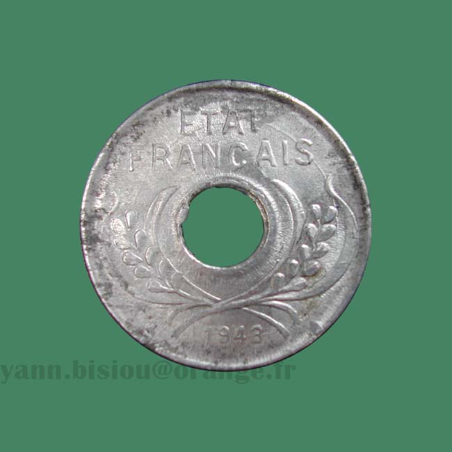 Indochine 5 cents 1943 A - Indo China coin