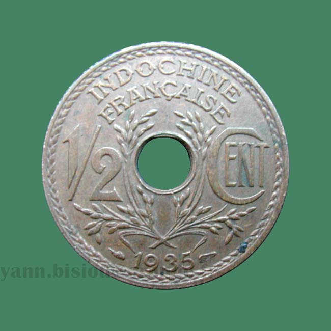 Indochine - 1 demi-cent 1935 - Indo china