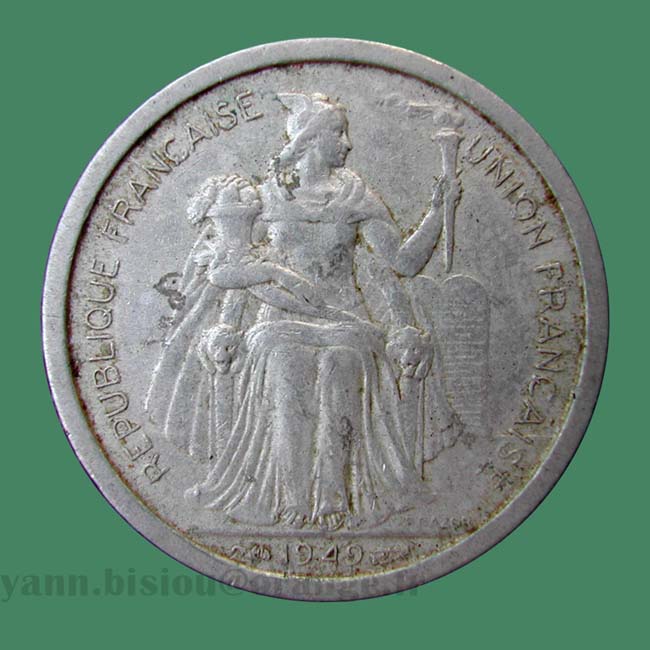 Établissements Français de l'Océanie - 50 centimes 1949