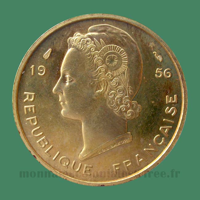 Afrique Occidentale Française ESSAI 10 Francs 1956