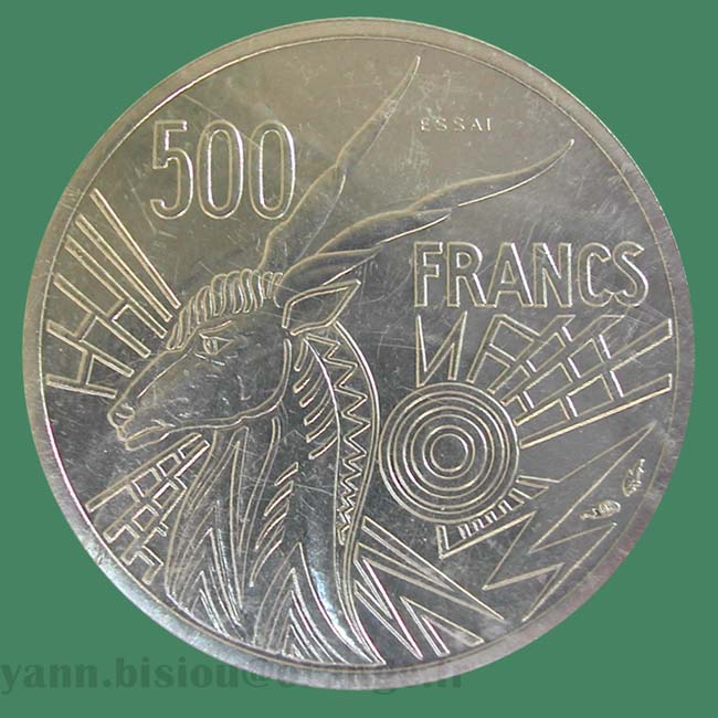 BEAC 500 francs 1976 D ESSAI sous sachet scellé