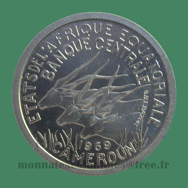 Cameroun 1 Franc Essai 1969 - Cameroon