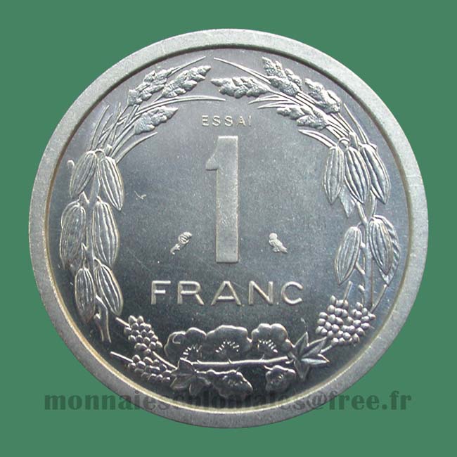 Cameroun 1 Franc Essai 1969 - Cameroon