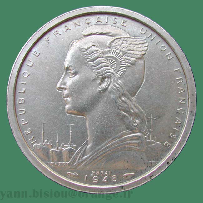 Cameroun 2 Francs Essai 1948