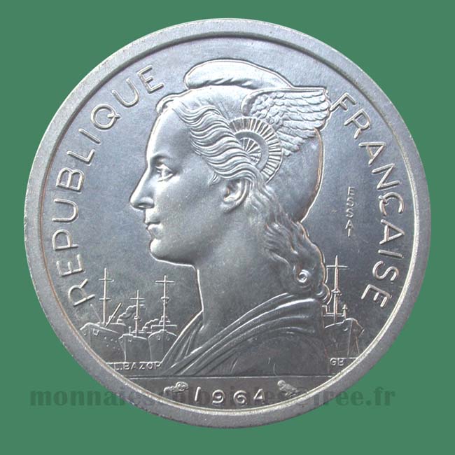Comores 5 francs 1964 essai - Comoros Island Pattern