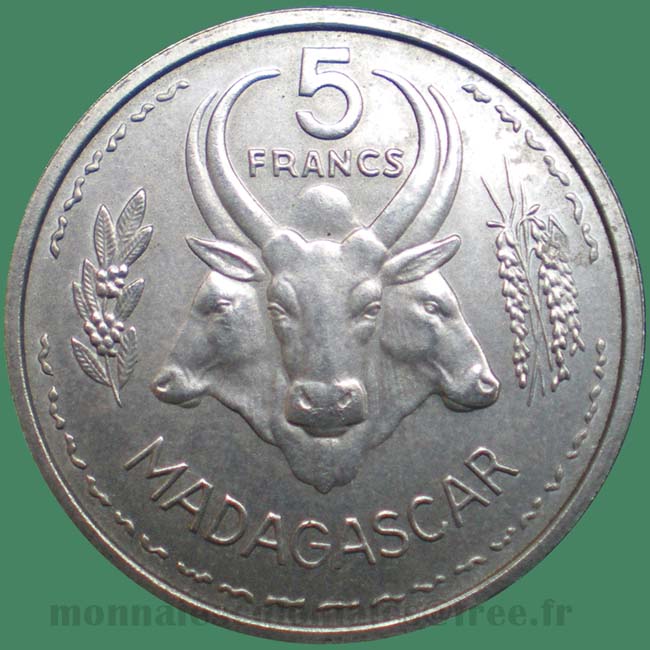 Madagascar - 5 francs 1953 essai