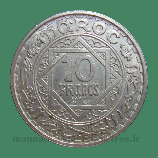 Maroc - 10 Francs 1371 essai