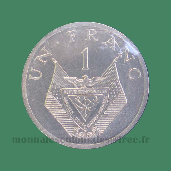 Monnaie - Rwanda 1 Franc 1977 essai