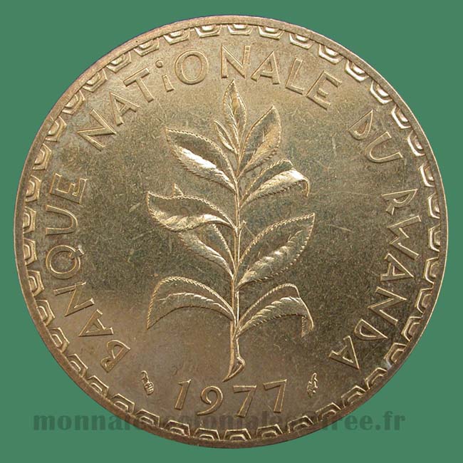 Monnaie - Rwanda 20 Francs 1977 essai